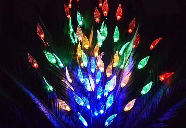 Set of Three Solar-Powered LED Leaf Lights - Two Colours Available
