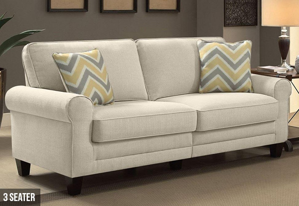 Cream Linen Sofa - Three Sizes Available