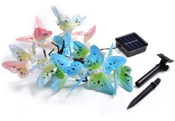 Solar LED Outdoor String Butterfly Lights