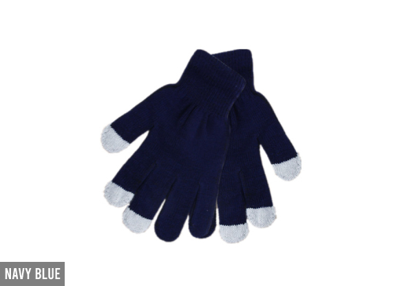 Mobile Touchscreen Warm Gloves - Available in Six Colours & Option for Two-Piece