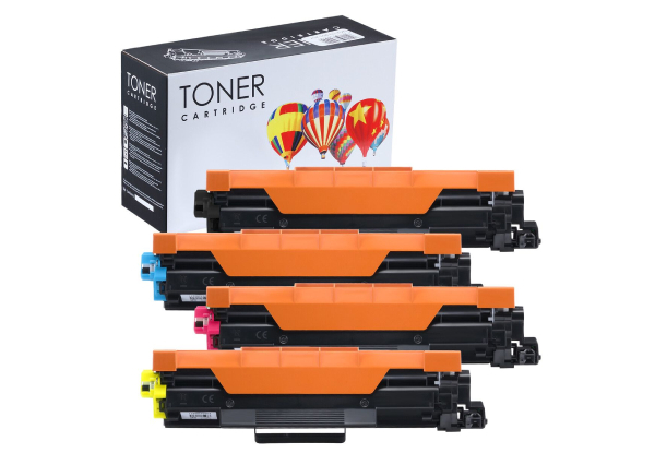 Four Toner Cartridges with Chip for Brother Laser Printer - Two Options Available