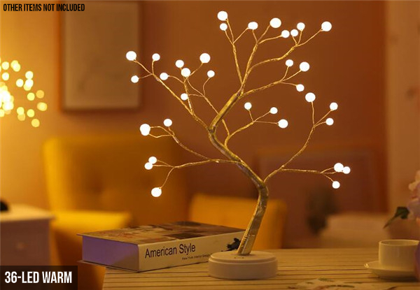 36-LED Warm Bonsai Tree Night Lights - Option for 108-LED with Three Colours Available