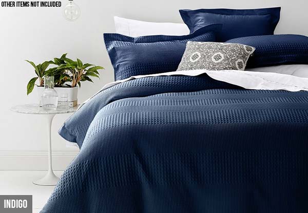 Jacquard Waffle Duvet Set Grabone Nz