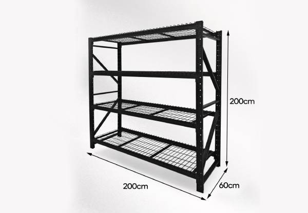 Adjustable Four-Tier Heavy Duty Steel Garage Rack - Two Options Available