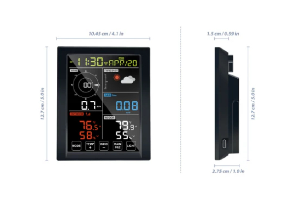 Professional Solar-Powered Wireless Weather Station