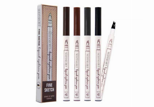 Two Eyebrow Pens with Four Tips - Four Colours Available