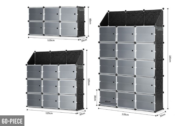 48-Piece Stackable Shoe Storage Box - Option for 60-Piece