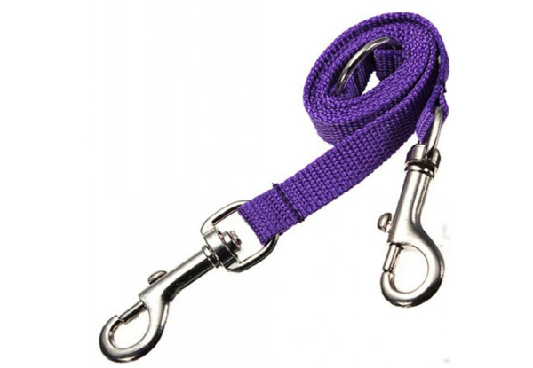 Purple Double Dog Leash 1.5 x 81cm