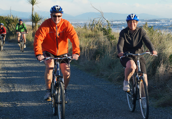 Two-Day West Coast Rail Trail Cycle Experience for Two People incl. Accommodation, Bikes, Panniers, Gloves to keep & Shuttles with Ebike Upgrades- Four Day Option Available