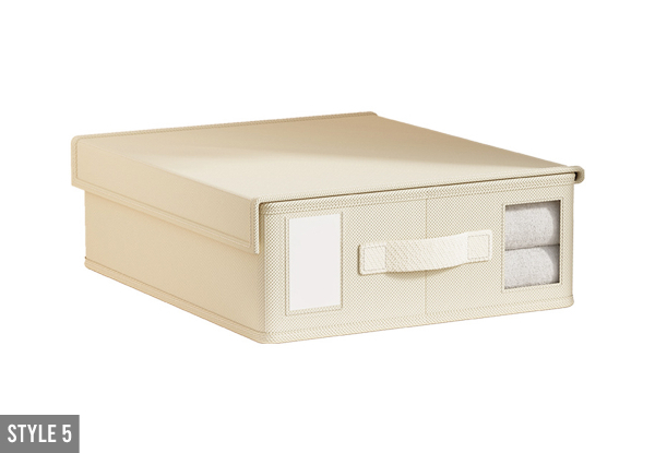 Foldable Bedding Sheet Storage Box - Available in Five Styles & Option for Two