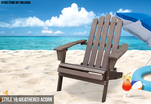 Wooden Adirondack Folding Chair Range - Eight Options Available