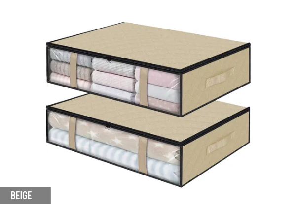 Two-Piece Foldable Under Bed Organiser - Three Colours Available