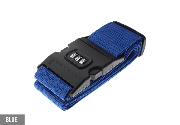 Code Password Travel Luggage Strap Belt - Available in Three Colours & Option for Two