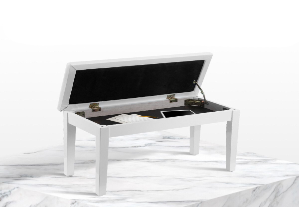 Melodic Luxury Piano Stool with Under-Seat Storage - Two Colours Available