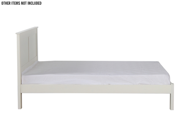 Metro Solid Pine Queen Bed in Cream