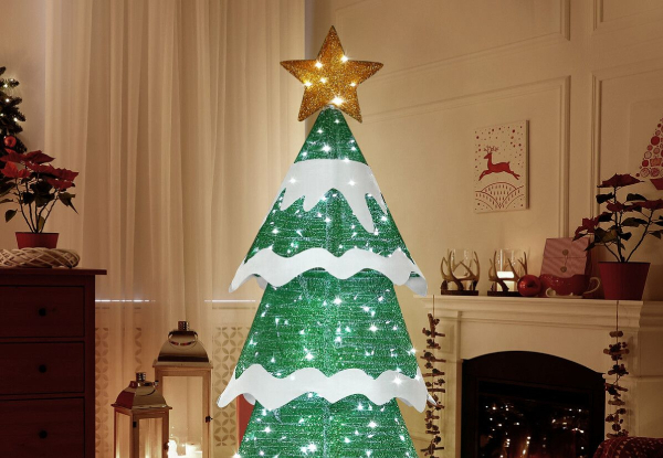 180cm LED Snowy Green Christmas Tree