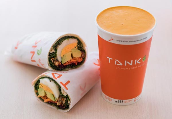 Full TANK Combo (Any Salad or Wrap) with a Full TANK Classic Smoothie or Juice - Valid at Auckland Locations & Online Redemption Only