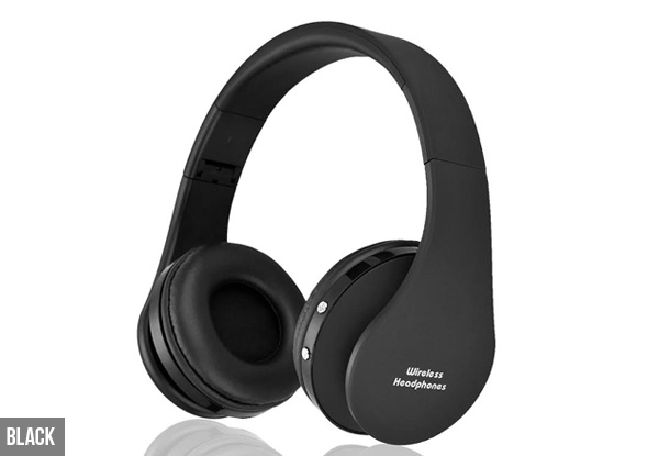 Wireless Bluetooth Foldable Headphones - Available in Four Colours with Free Delivery