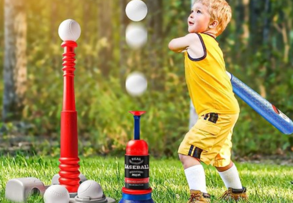 Kids Interactive Telescopic Baseball with Adjustable Transmitter Training Set