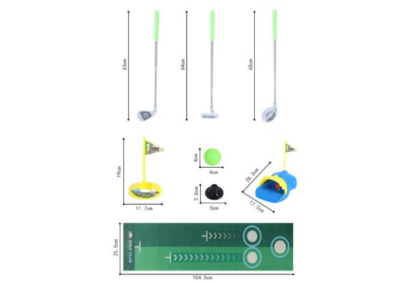 Kid's Mini Golf Game Practice Toy Set - Option for Two-Set