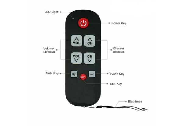 Simple Universal TV Remote with Large Buttons & Wrist Rope - Compatible with LG, RCA, Vizio, Sharp, Zenith, Panasonic, Philips, & Sony