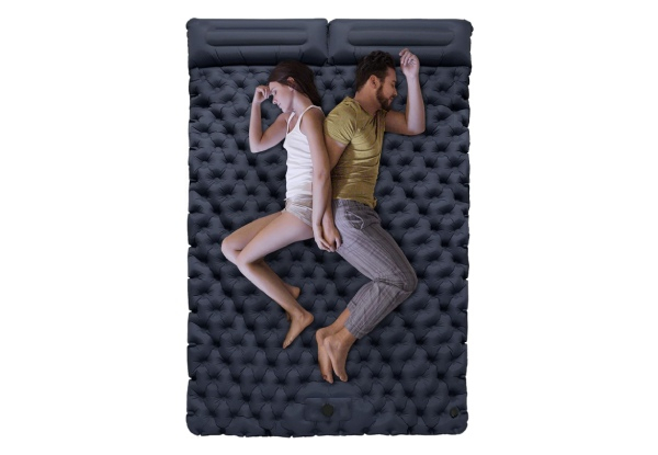 Inflatable Sleeping Mat with Pillow Built-in Pump - Two Colours Available