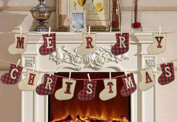 Merry Christmas Flag Banner Decoration