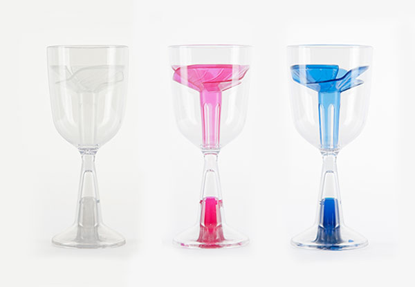 $19 for Four No Spill Wine Glasses Available in Three Colours