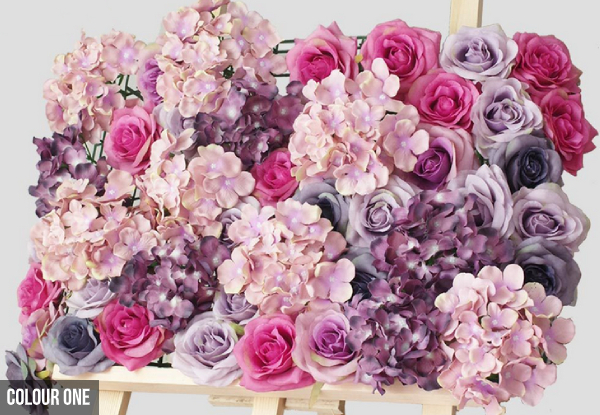Artificial Flower Wall Panel - Four Colours Available