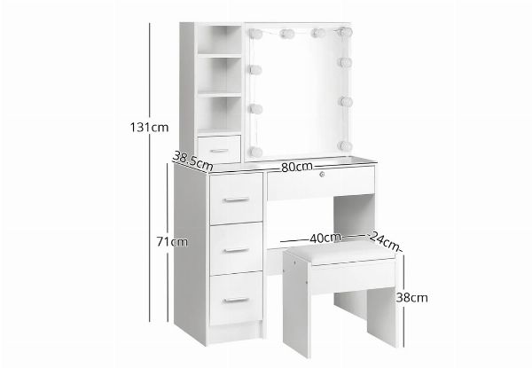 LED Dressing Table - Available in Two Options