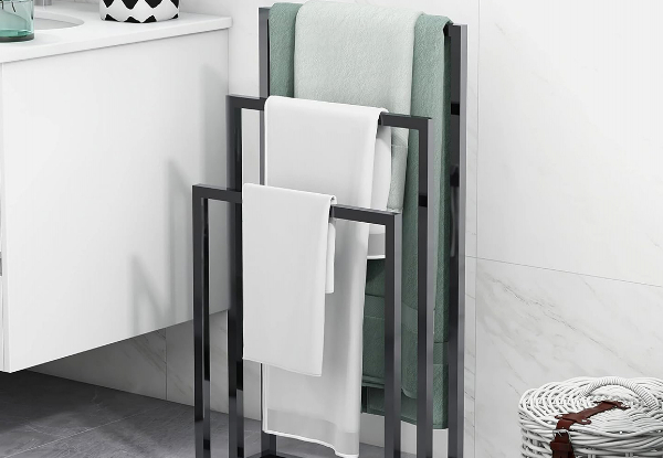 Freestanding Three-Tier Towel Rail Rack