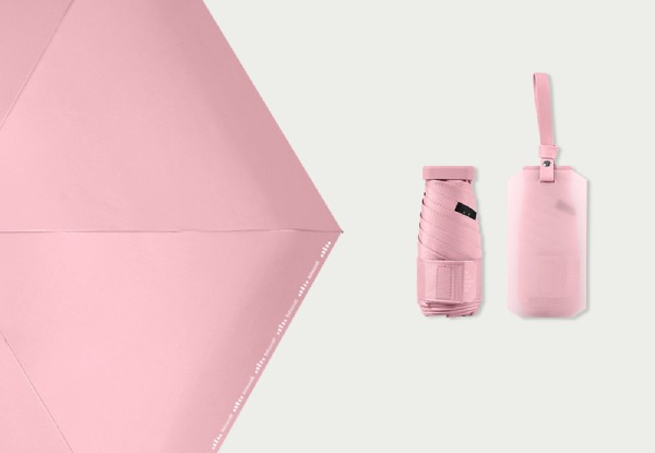 Flat Cute Mini Umbrella Six Folding - Six Colours Available