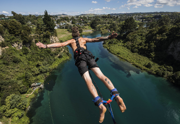 Solo Bungy Jump at New Zealand's Highest Water Touch Bungy