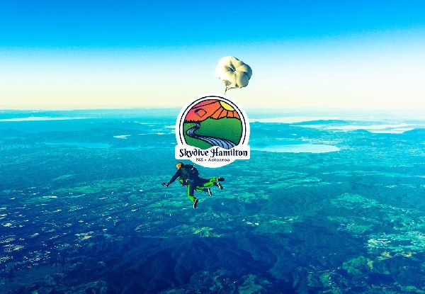 12000ft Skydive Hamilton Package Overlooking Waikato River for Two People - Option for Four People & Option on the Day to Add Voucher Towards a Camera Package