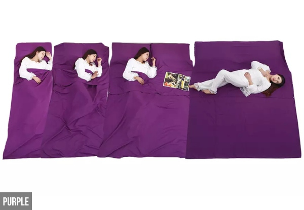 Foldable Cotton Sleeping Bag Liner - Four Colours & Four Sizes Available
