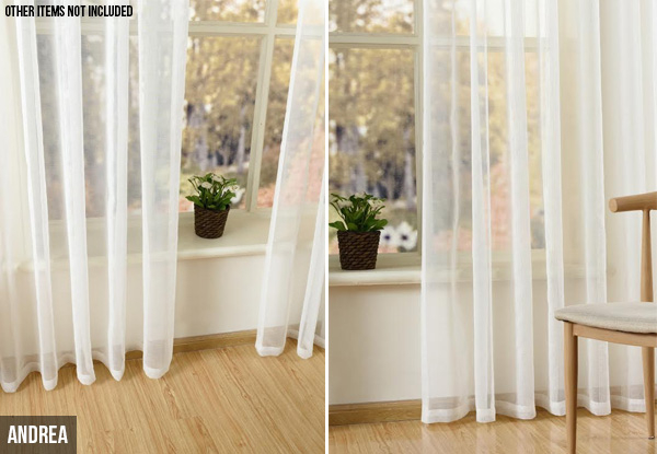 Sheer Ready-Made Net Curtains - Available in Two Styles & Six Sizes