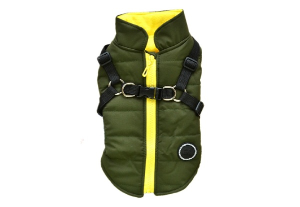 Winter Padded Coat for Dogs - Available in Six Colours & Six Sizes