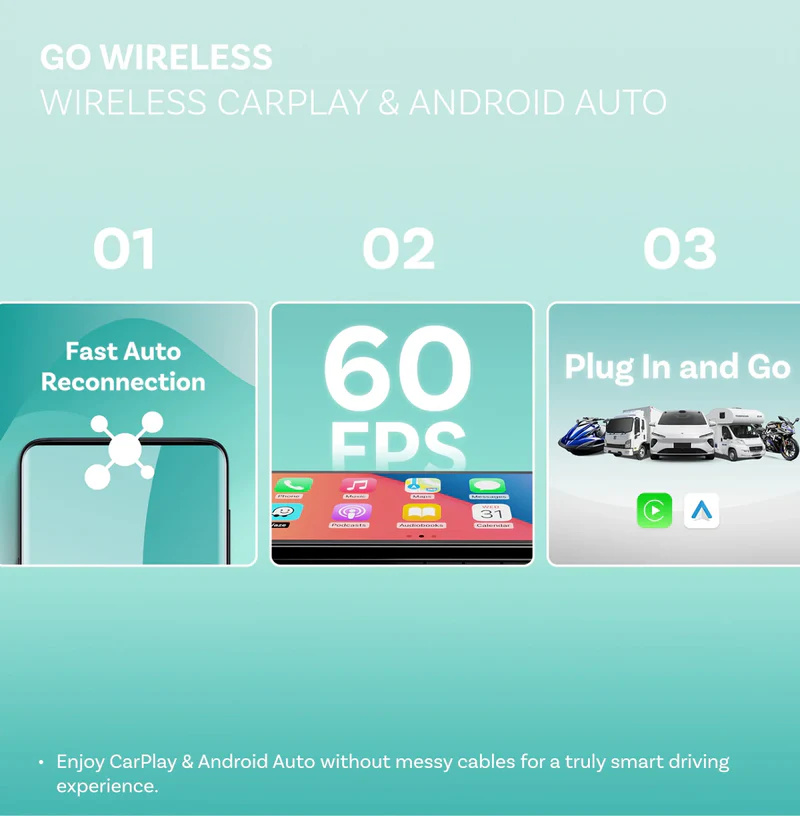 Ottocast OttoScreen AI Wireless CarPlay & Android Auto Display