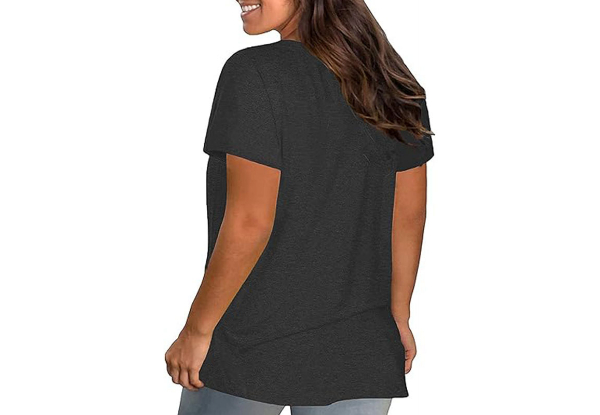 Women's Merry Christmas Printed Short Sleeve Round Neck T-Shirt - Available in Two Styles & Five Sizes