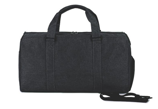 Canvas Duffle Bag with Built-in Shoe Compartment