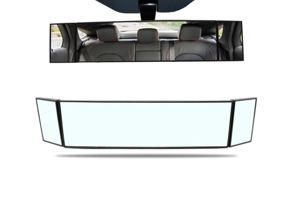 Three-fold Wide Angle Panoramic Curved Rear View Mirror