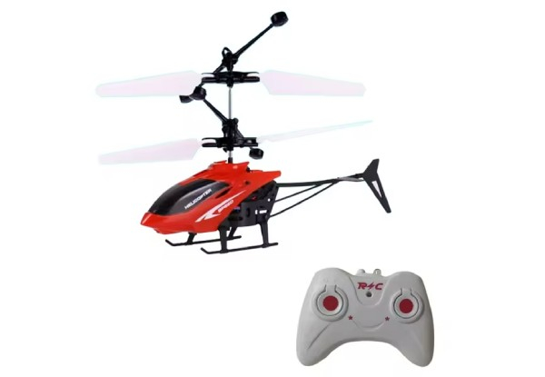 Kid's Hand-Controlled Helicopter with Control - Three Colours Available