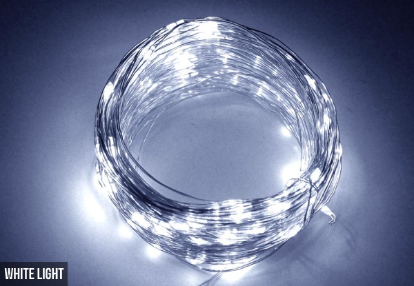 Solar-Powered LED String Light - Three Colours & Three Lengths Available