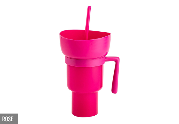 Reusable Dual Drink & Snack Cup - Nine Colours Available