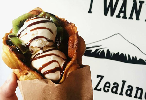 $7 for One Bubble Waffle with your Choice of Fillings