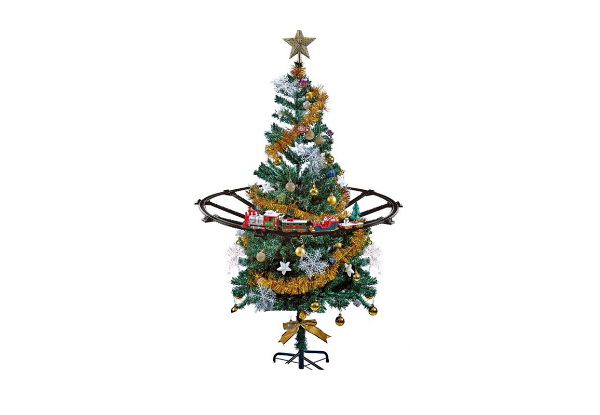 Christmas Tree Hanging Train Decor with Sound & Lights