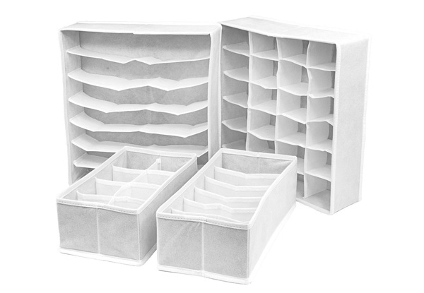 Four-Pack of Collapsible Drawer Dividers