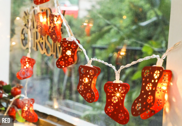 Xmas Sock LED String Light - Two Colours Available