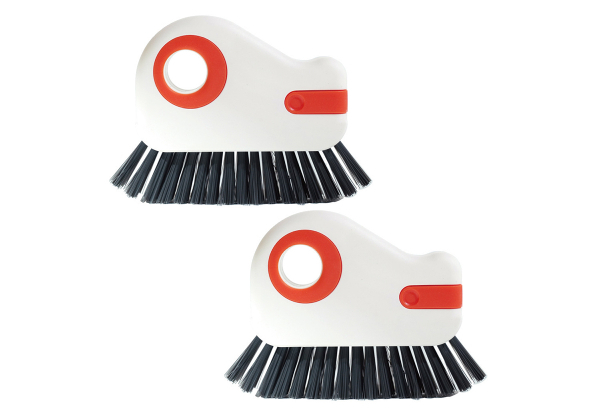 Set of Two-Piece Groove Cleaning Brush with Hidden Scraper - Available in Two Colours & Option for Two Sets