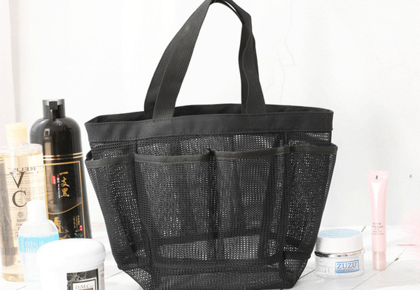 Portable Seven-Pocket Mesh Caddy Shower Bag - Option for Two